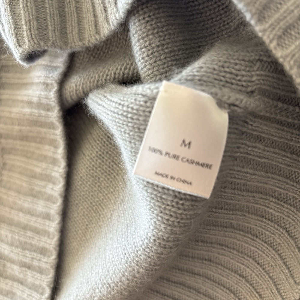 TSESAY Women's 100% cashmere Gray Knit Top. M - Picture 7 of 7
